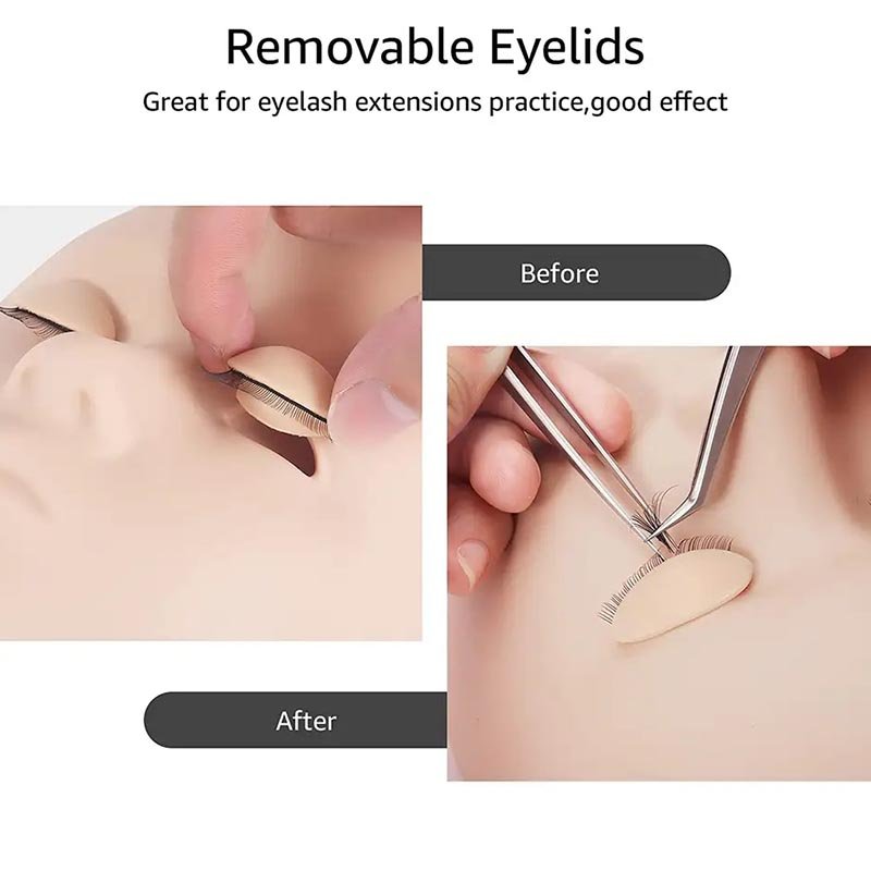 Mannequin Head With Removable Eyelids-543